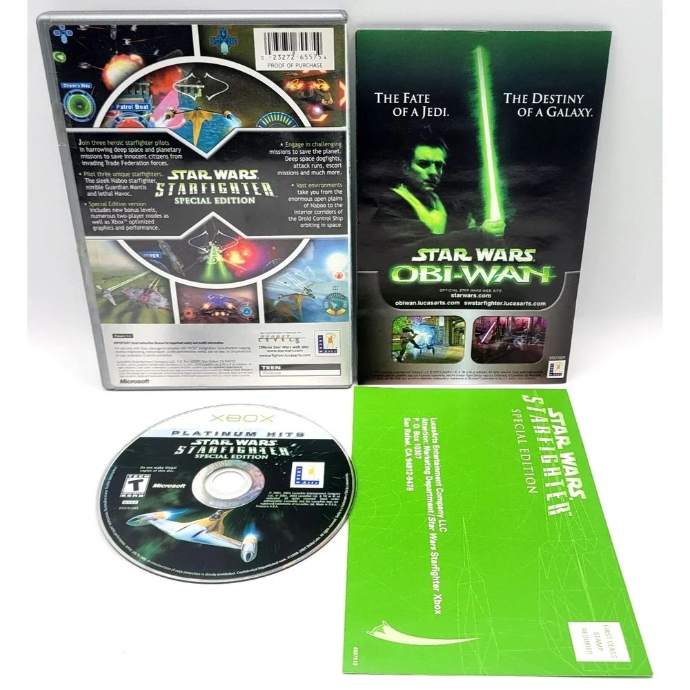 Star Wars Starfighter Special‎ Edition Xbox Platinum Hits CIB COMPLETE IN BOX